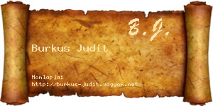 Burkus Judit névjegykártya